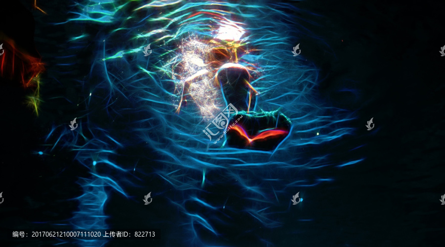水底光影線條