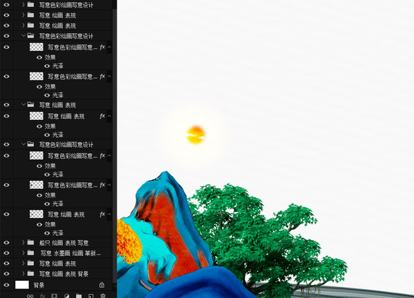 新中式,寫意,水墨油畫意象風(fēng)格