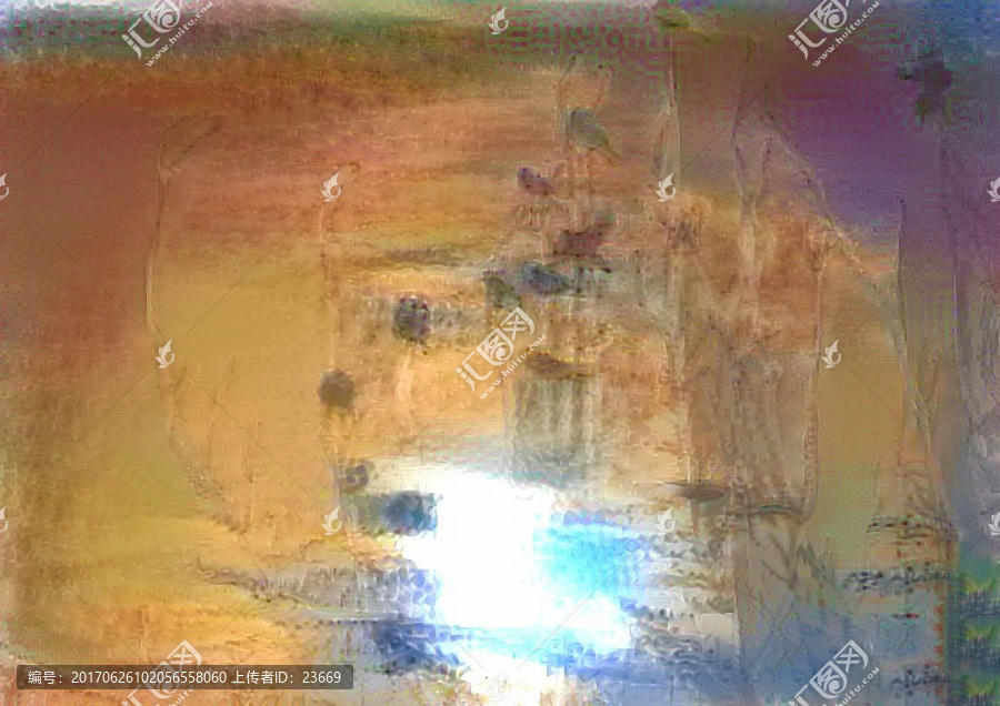 抽象風(fēng)景畫裝飾畫油畫