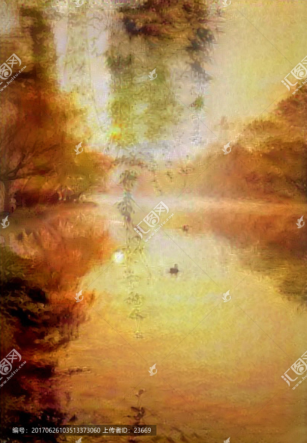 抽象風(fēng)景畫裝飾畫油畫