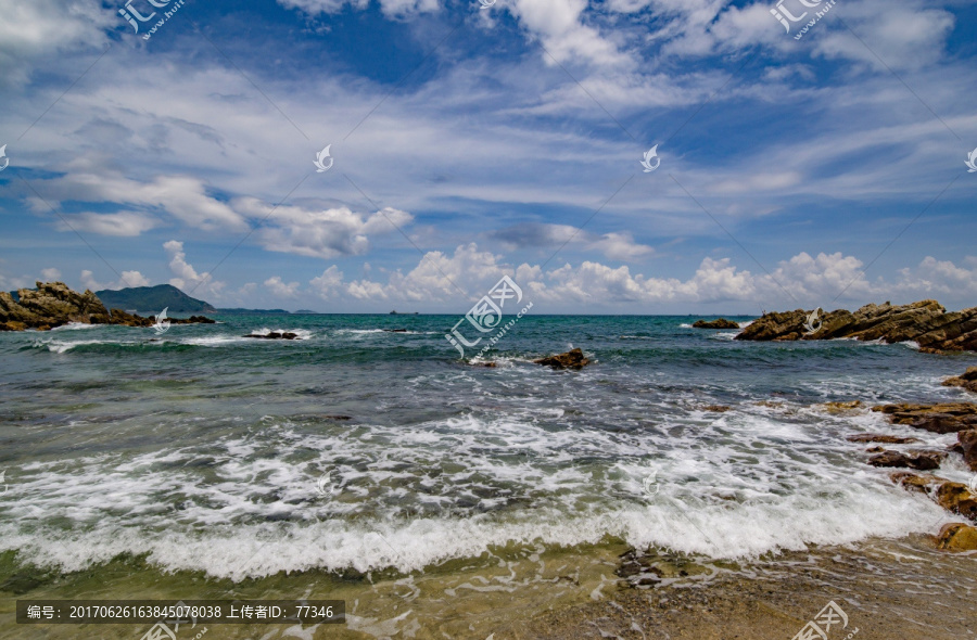 大海海浪沙滩