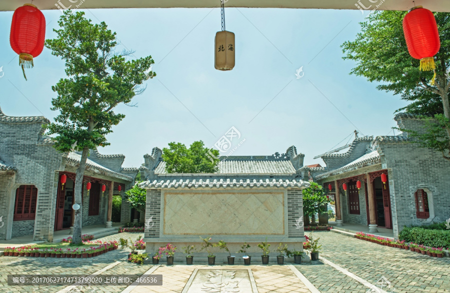 中式大院,中式庭院,照壁