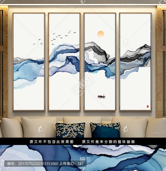 抽象畫,抽象意境水墨掛畫,禪境
