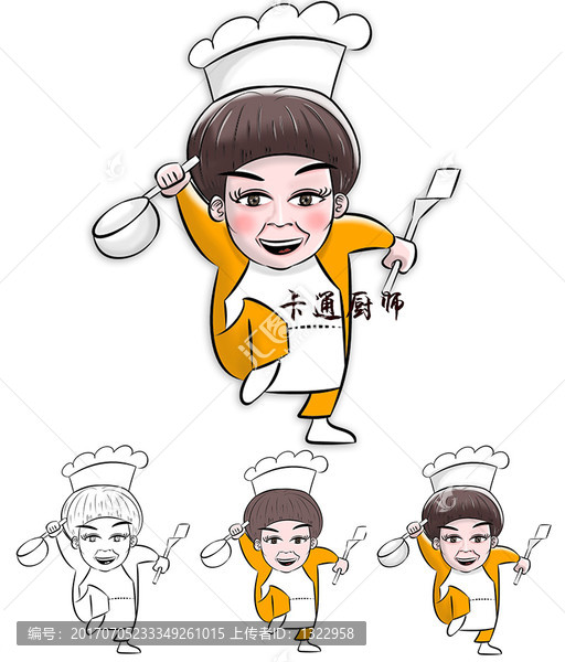 老媽廚師卡通形象