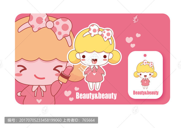 原創(chuàng)卡通可愛小女孩