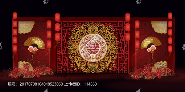 中式婚禮迎賓背景