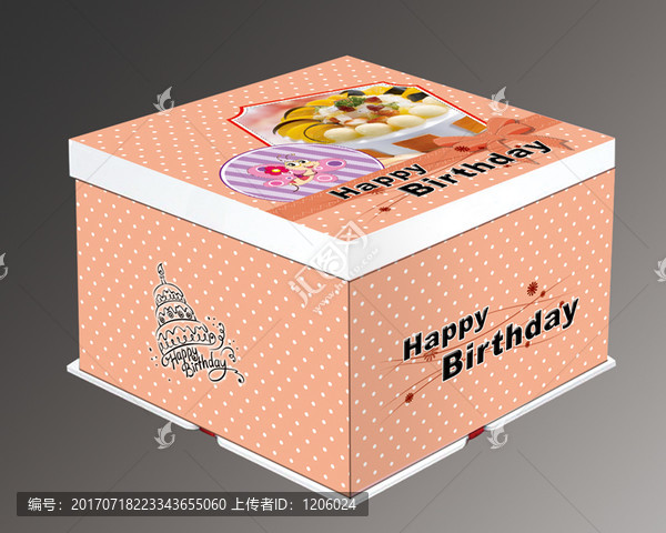蛋糕盒,PSD,分层图