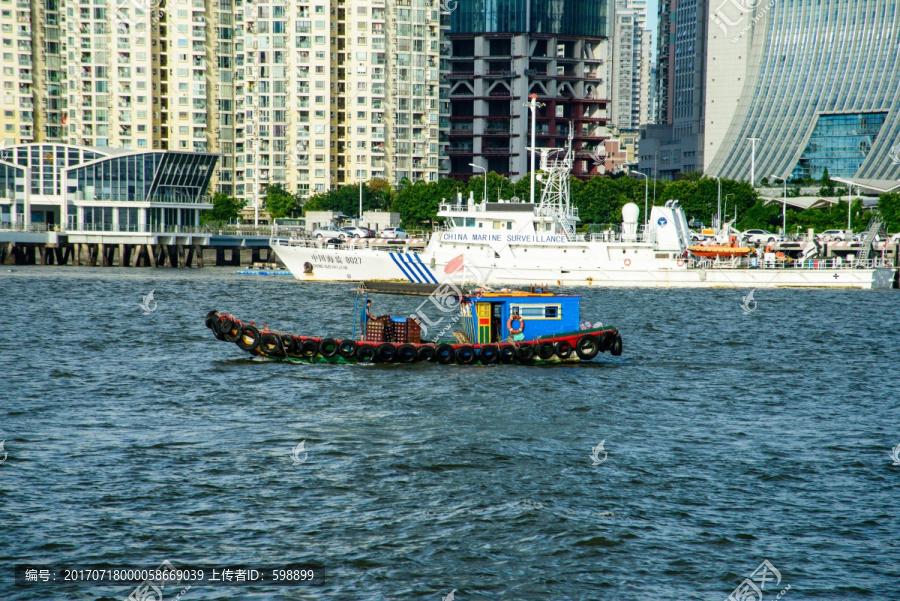 厦门海上渔船
