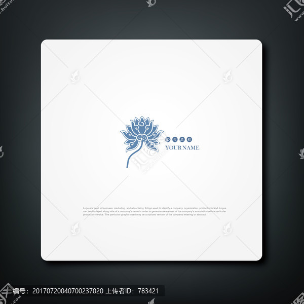 中国花卉logo,中式花卉