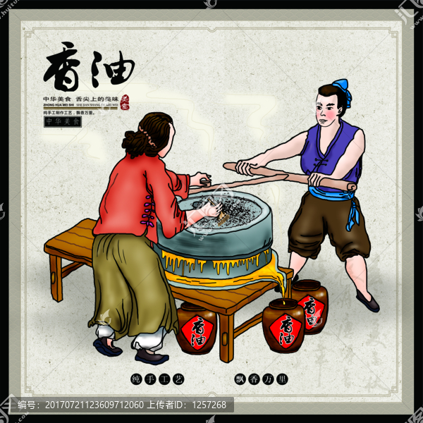 石磨香油工藝圖