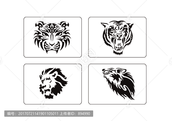 圖案圖冊,個性剪影圖案,設(shè)計