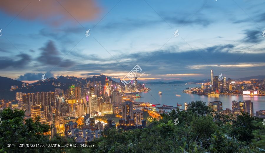 香港全景夜景