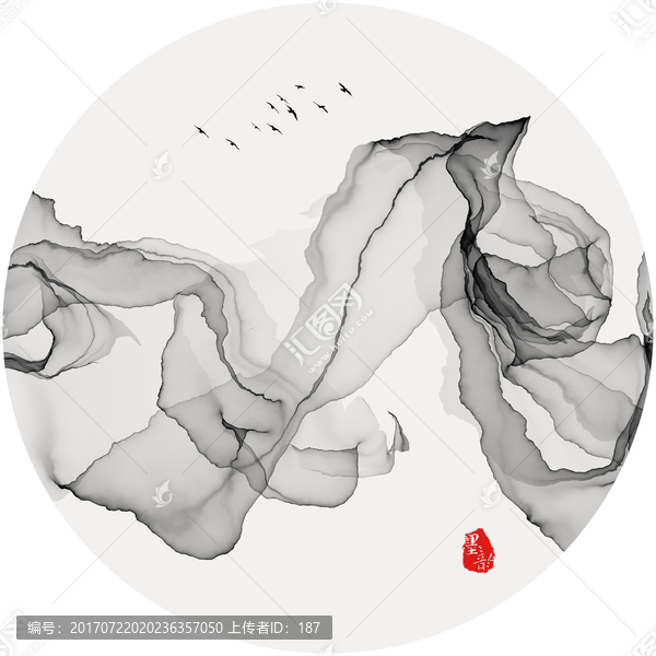 水墨裝飾畫,意境水墨畫