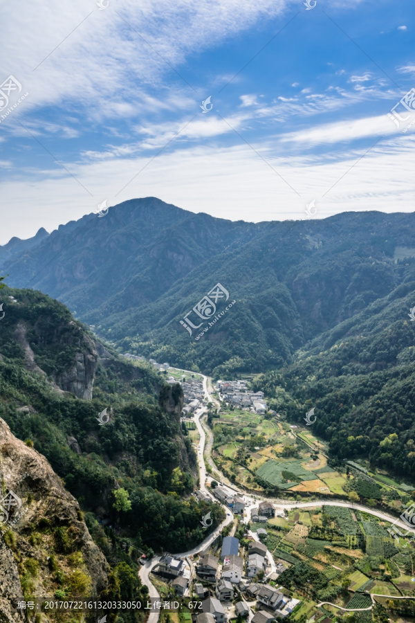 俯瞰山下村庄