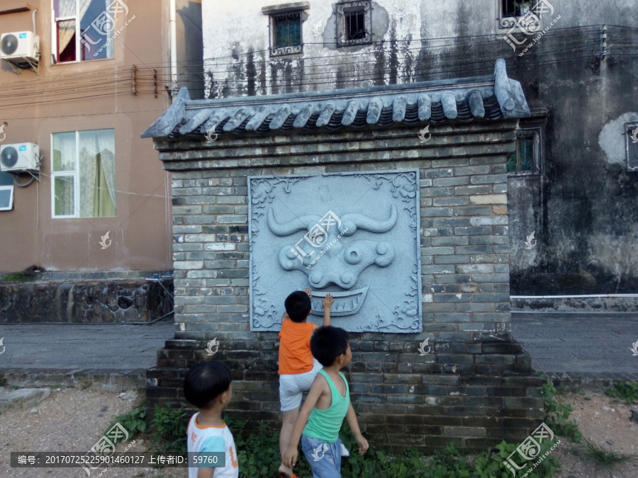 牛頭壁畫雕塑