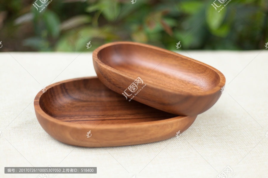 日式实木木碟子,橡木托盘,圆形