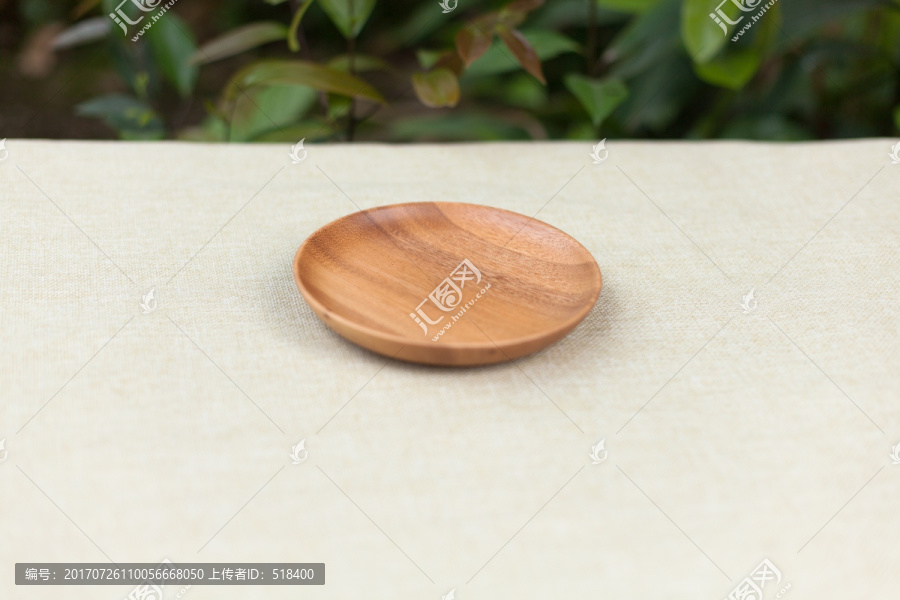 日式实木木碟子,橡木托盘,圆形
