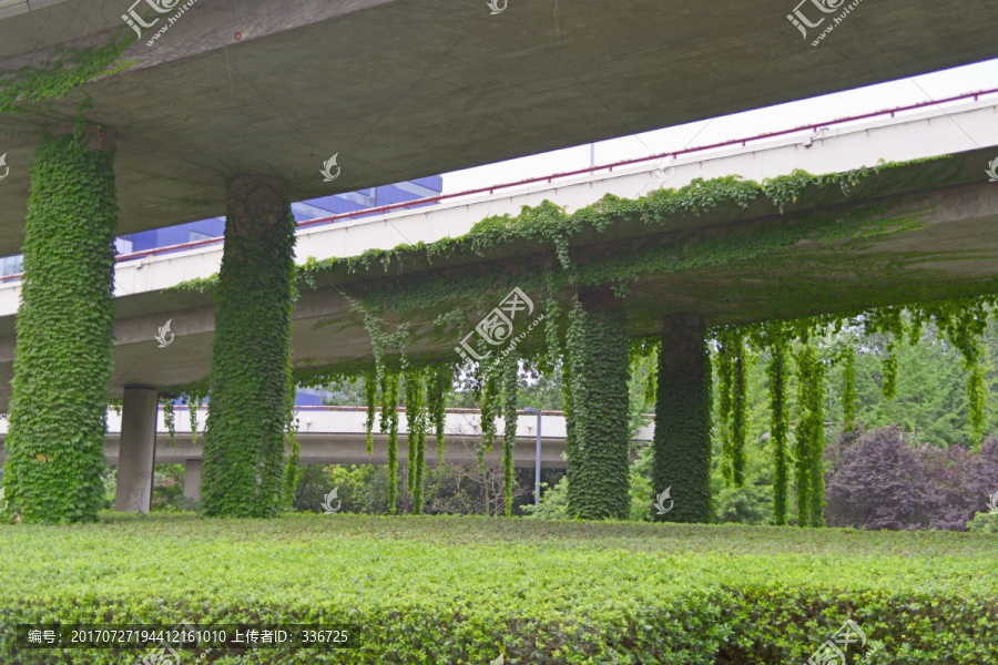 建筑绿化,高架桥立体绿化