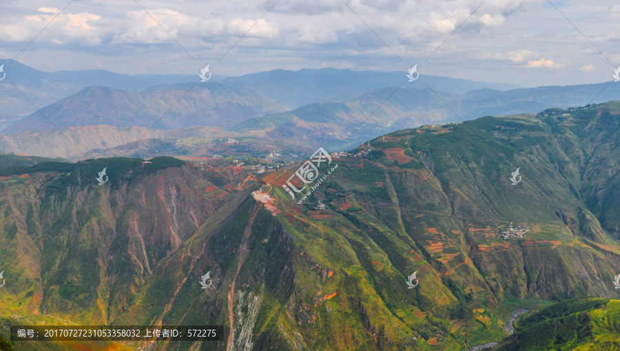 东川,大峡谷,村庄