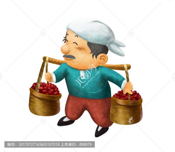 挑擔(dān)子老人
