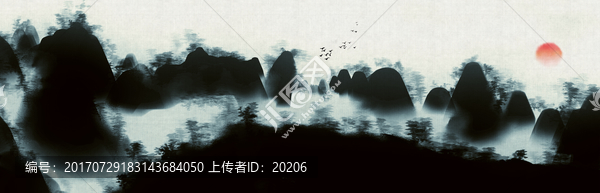 水墨山水畫