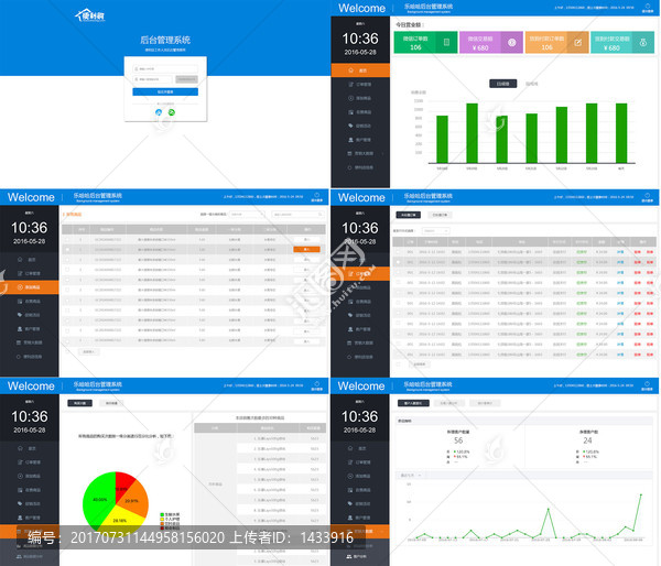 全套后台系统pc版页面