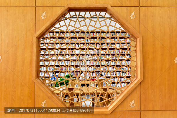 辽宁省图书馆中式镂空书房窗