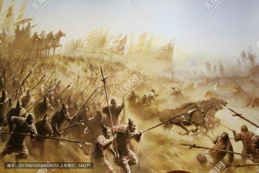 古古代冷兵器战场壁画