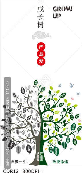 成長(zhǎng)樹矢量圖