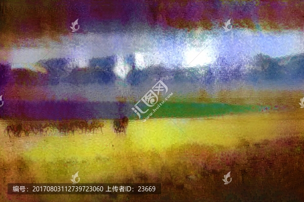 抽象印象派風景畫油畫室內裝飾畫