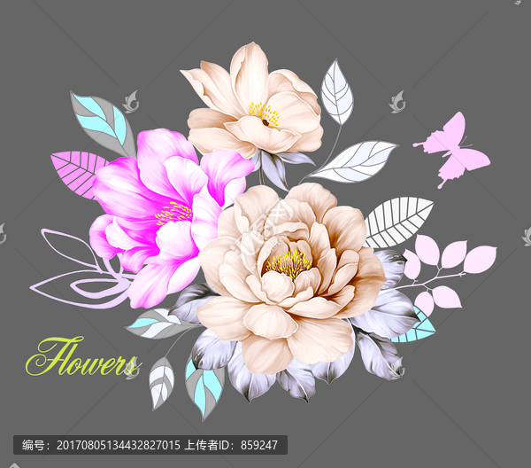 手繪花
