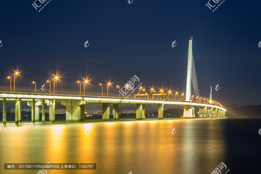 深圳湾跨海大桥夜景