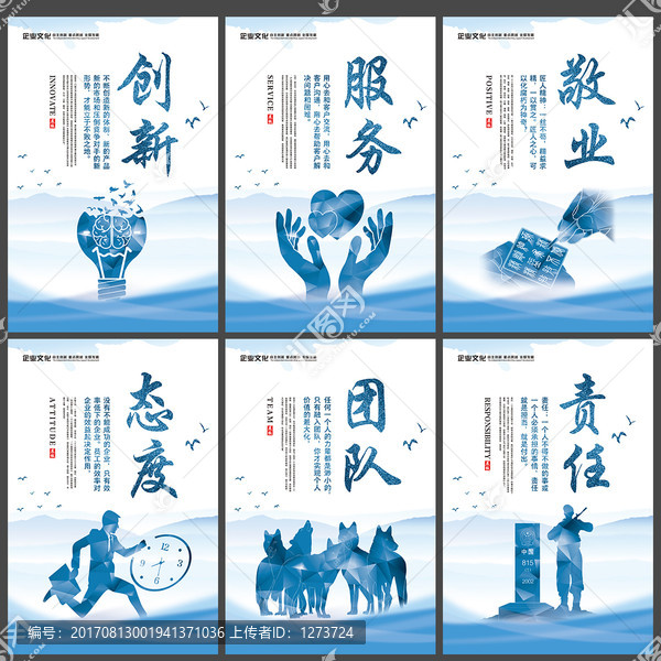創(chuàng)新服務團隊敬業(yè)態(tài)度責任文化墻