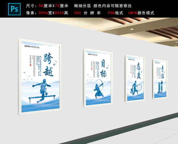 團(tuán)隊(duì)執(zhí)行跨越目標(biāo)態(tài)度責(zé)任文化墻