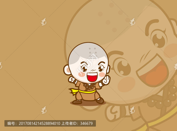 卡通小和尚