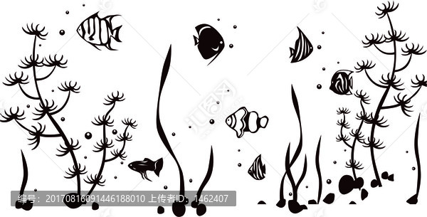 硅藻泥海底世界矢量圖