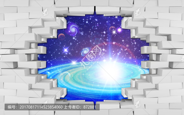 3D壁画星空漩涡