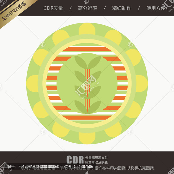 圓形地毯印染圖