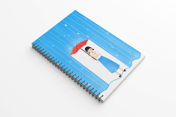 下雨天封面插圖雨傘