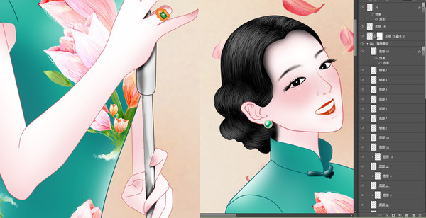 古典旗裝,歌劇美女