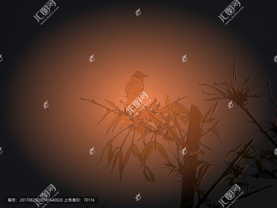 銅板浮雕效果,杜鵑啼血