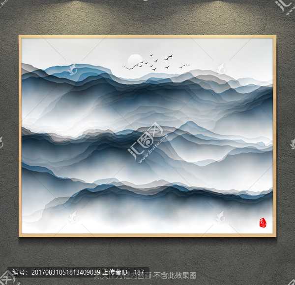 抽象意境水墨畫