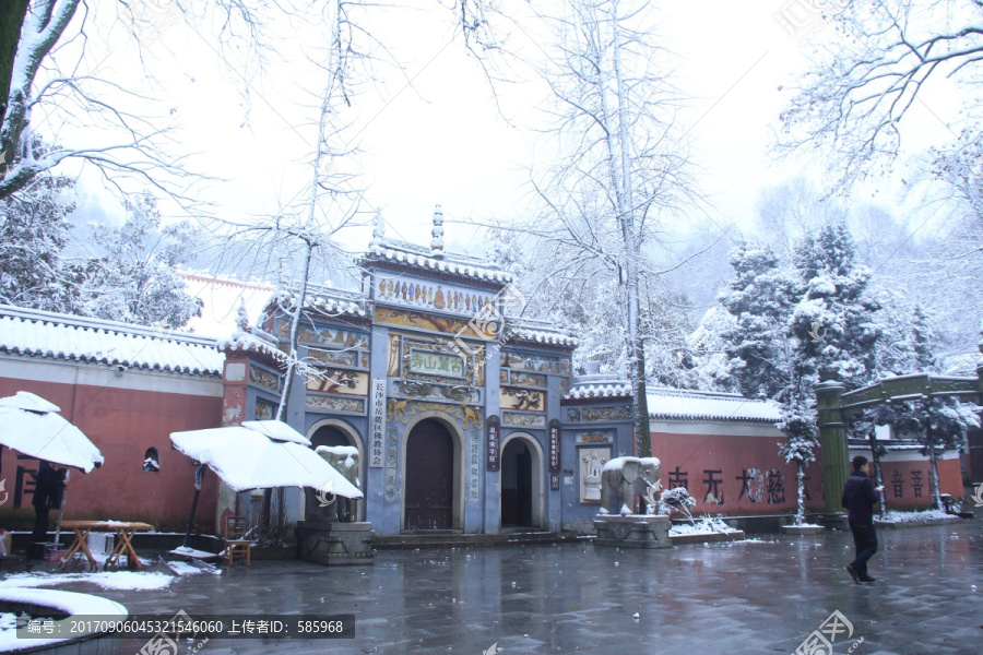 岳麓山麓山寺雪景