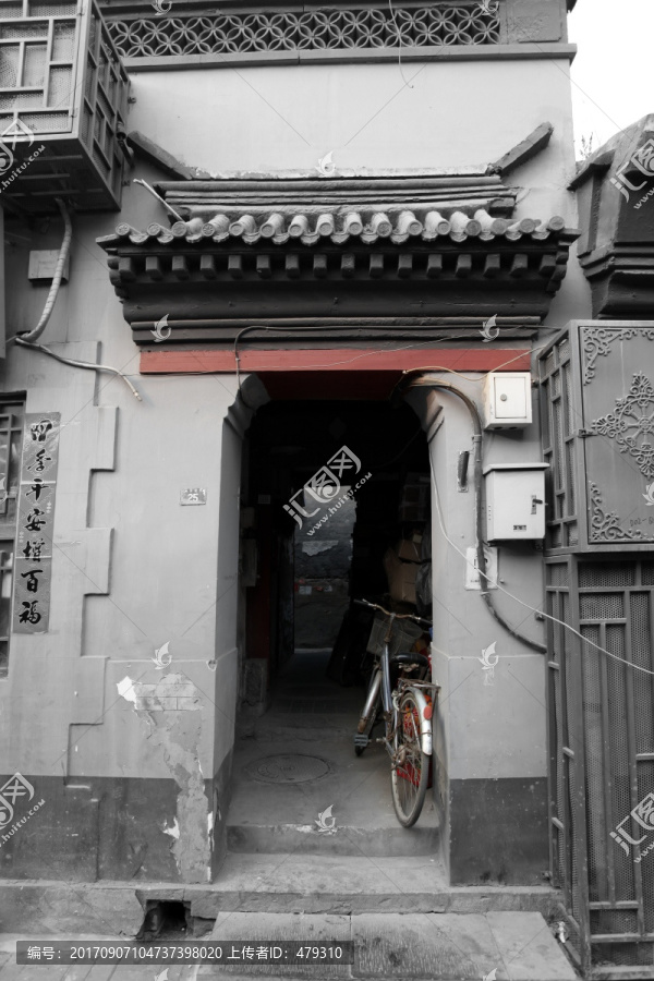 老北京,黑白照片