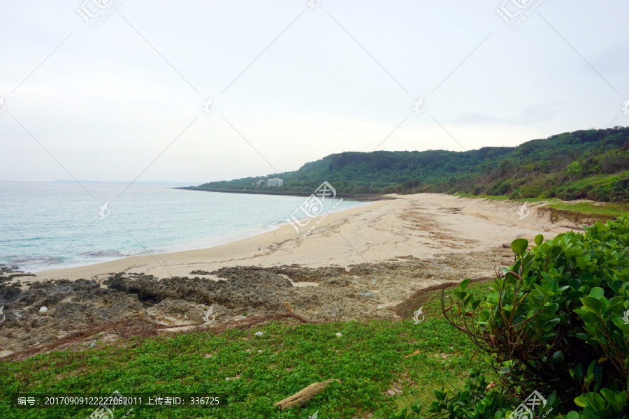 台湾垦丁风光,砂岛,贝壳砂沙滩