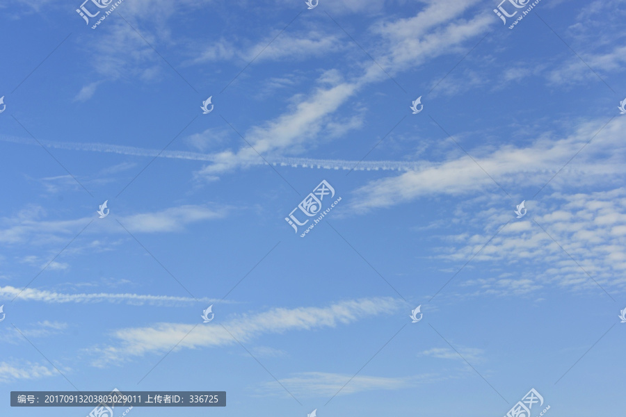 飞机尾迹云素材,高清TIF图