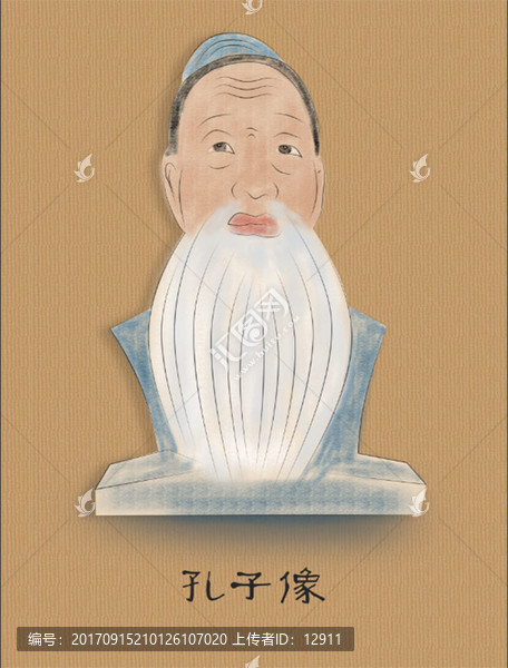 手繪孔子像