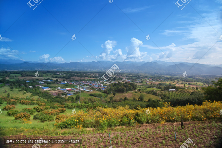 拜县全景,拜县鸟瞰,山顶远眺