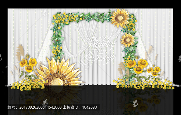 向日葵主題婚禮迎賓區(qū)