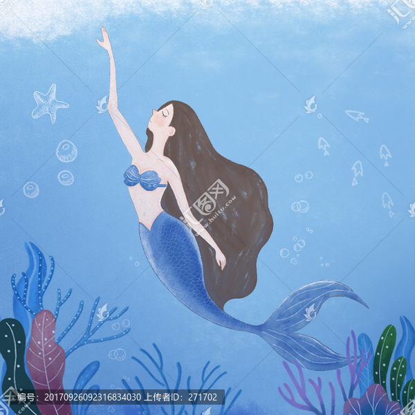 手繪美人魚